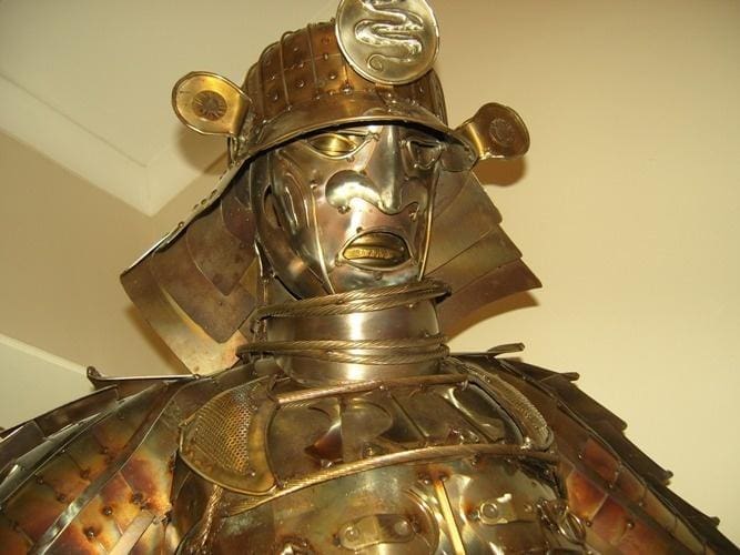 Sam the Samurai (LifeSized stainless steel statue)
