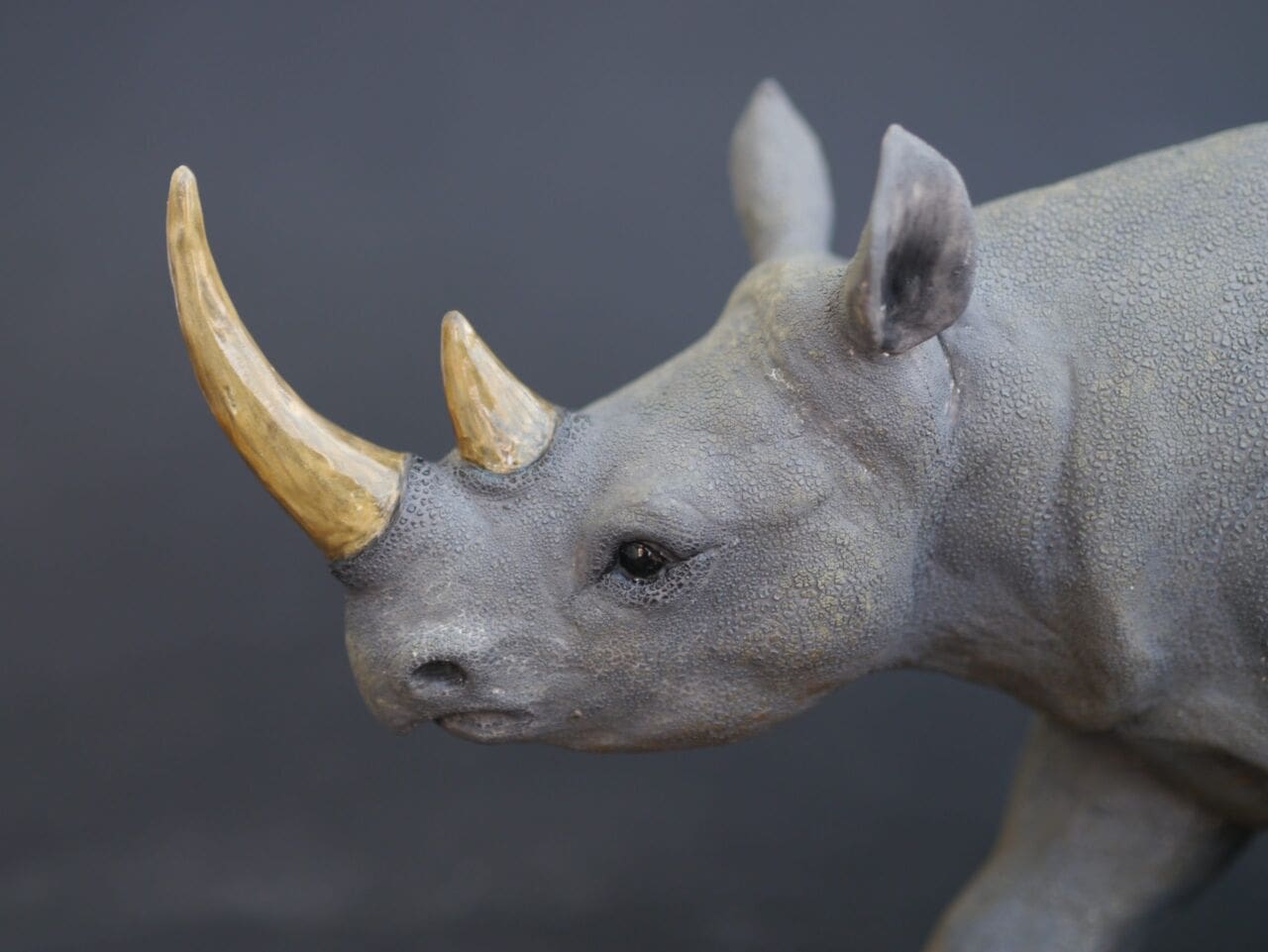 Black Rhino (Small Indoor Shelf top statuette) - Image 2