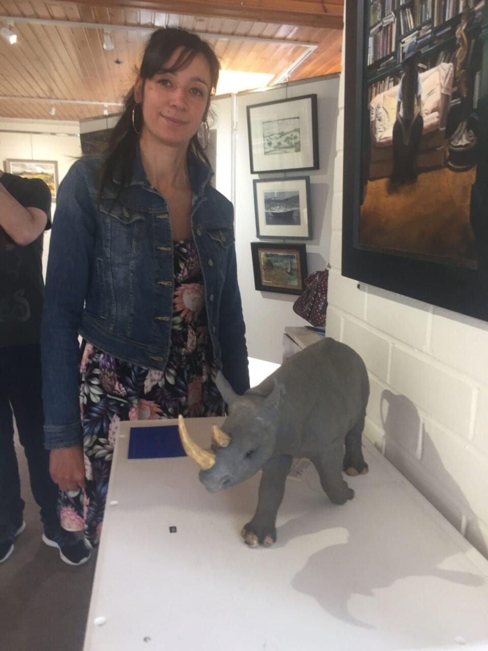 Black Rhino (Small Indoor Shelf top statuette) - Image 4