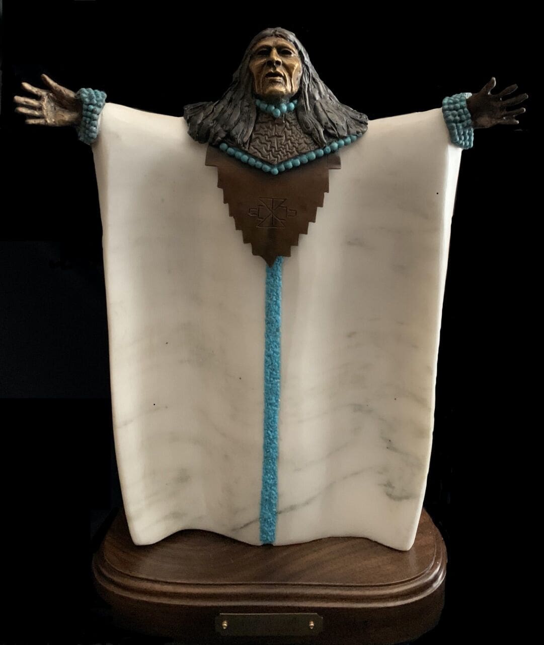 Spirit Guide (Bronze Little Medicine Man sculpture)