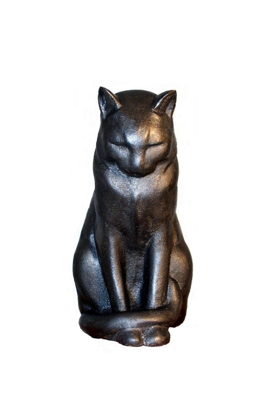 Contented Cat (Cold Cast Peaceful Sitting Cat statue) - Image 2