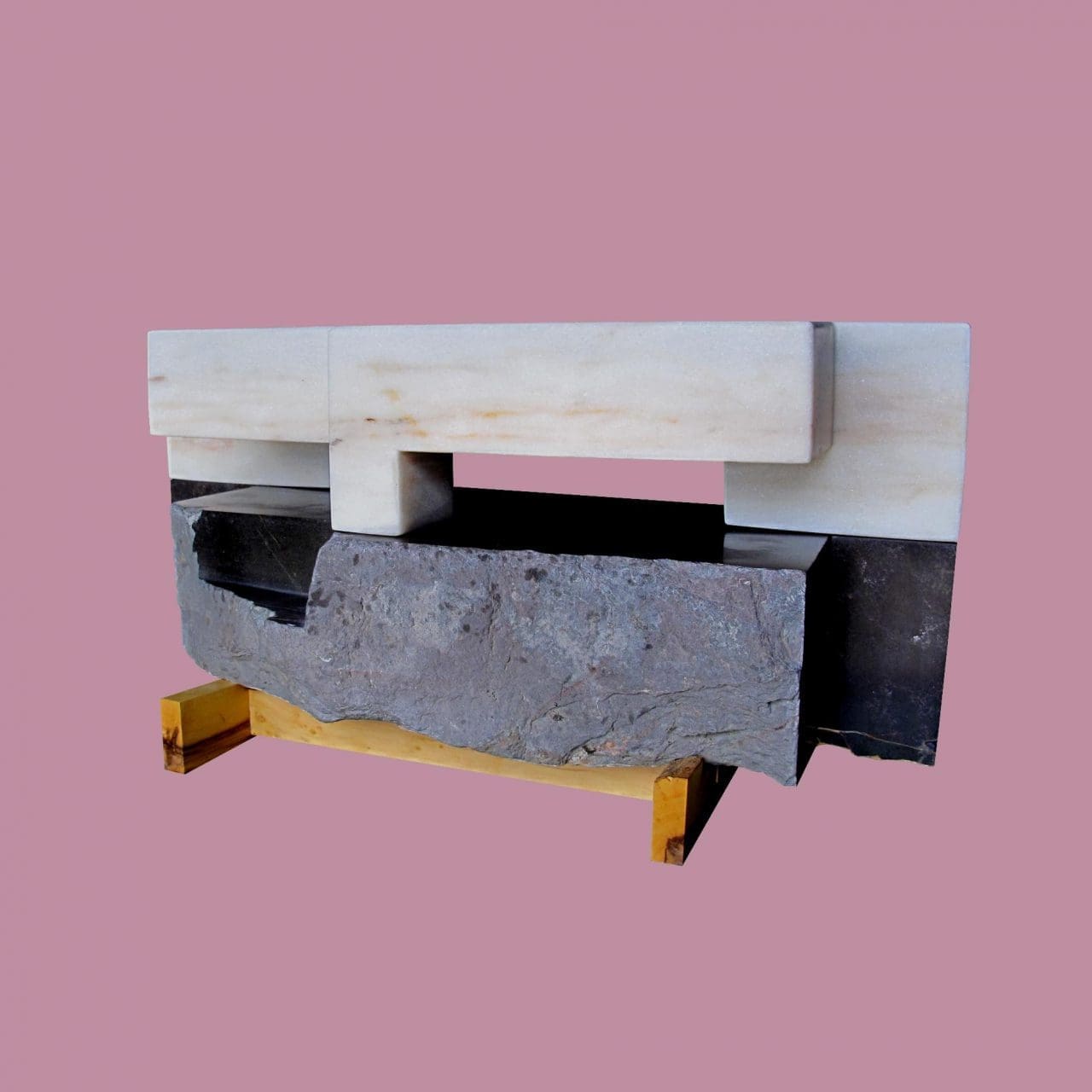 Nevertheless, the Night (Modern Abstract Stone statue)