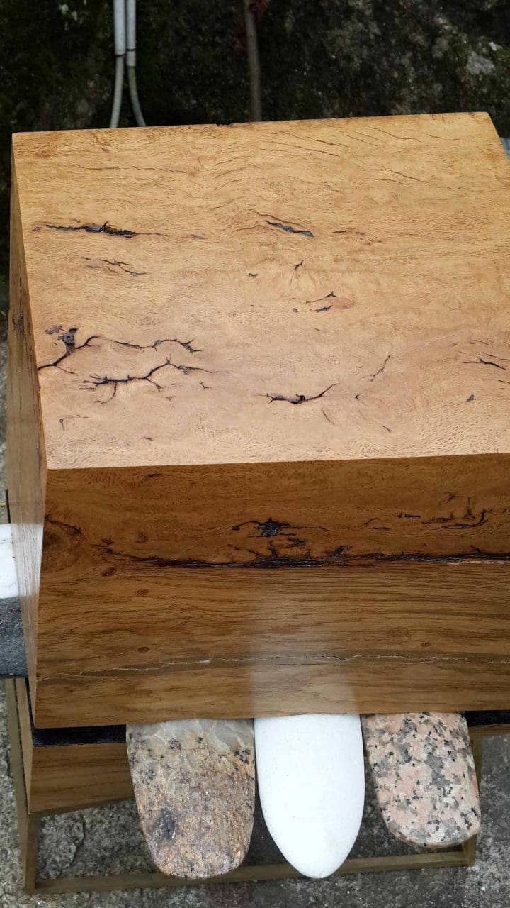 Proceso intuitivo (Abstract Rectangular Wood statue) - Image 2