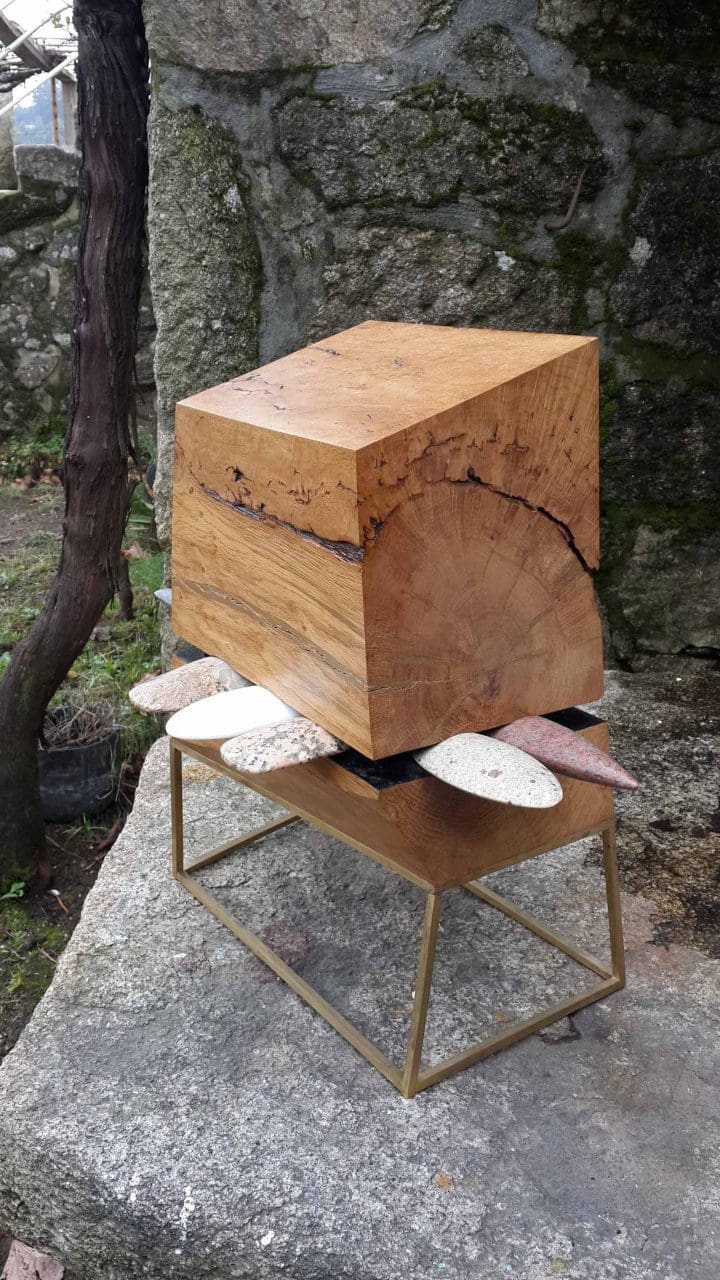 Proceso intuitivo (Abstract Rectangular Wood statue) - Image 5