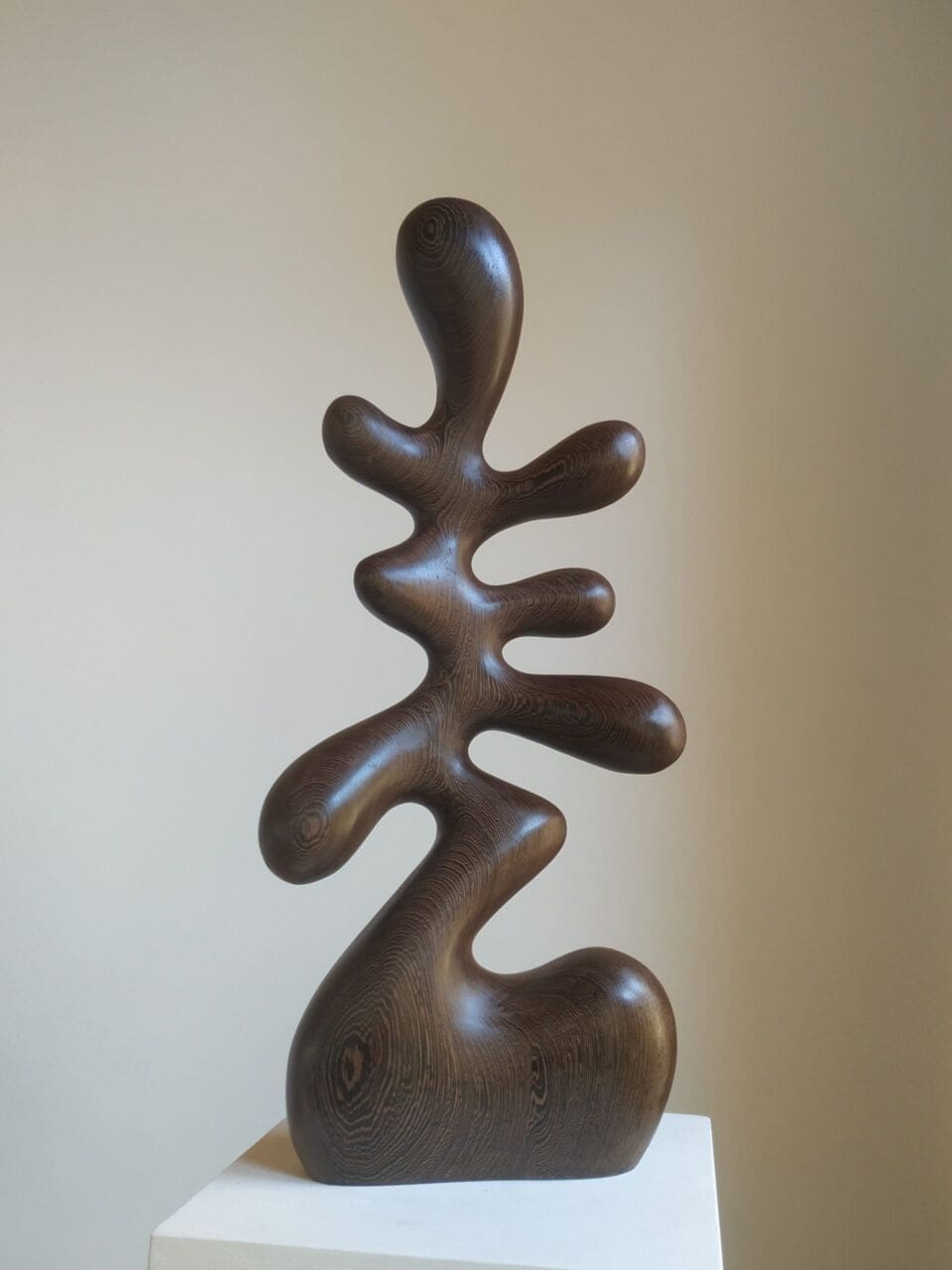 Water Dance 3 (Spirit of Rain Carving in Wood Sculpture)