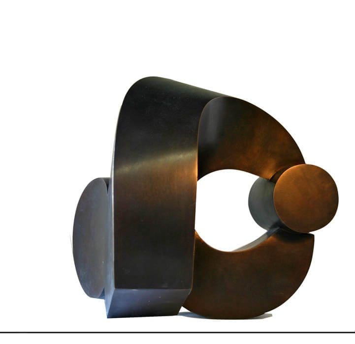 Cylinders (Small Bronze Indoor Contemporary sculpture)