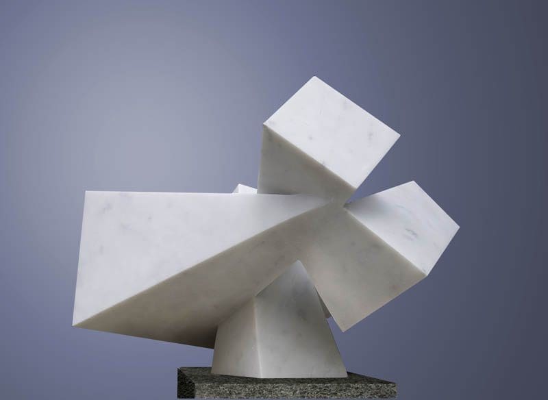 Elusive (Little Geometric Carved marble statuette) - Image 2