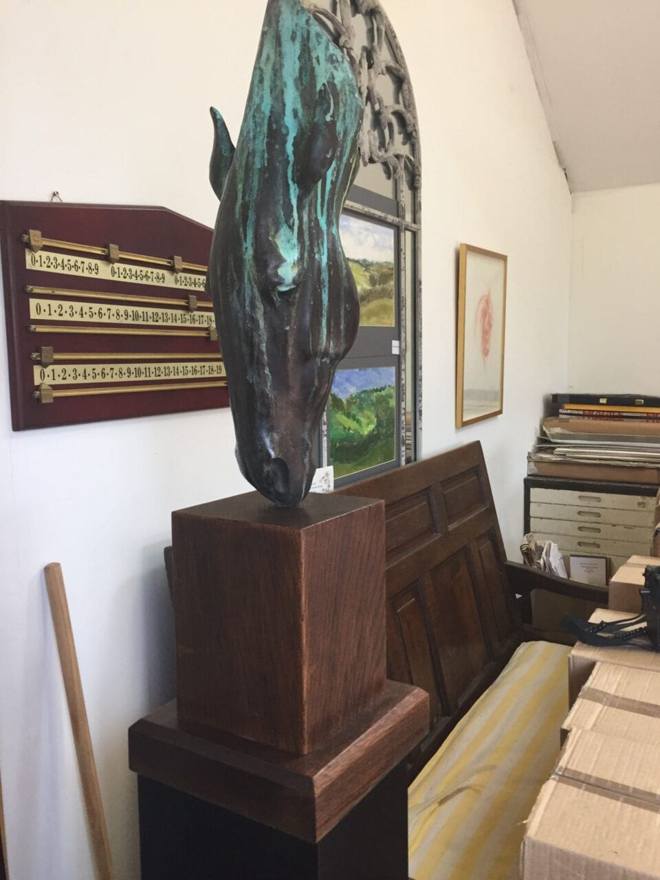 Still Water (Bronze Horse Head Drinking statue) - Image 4