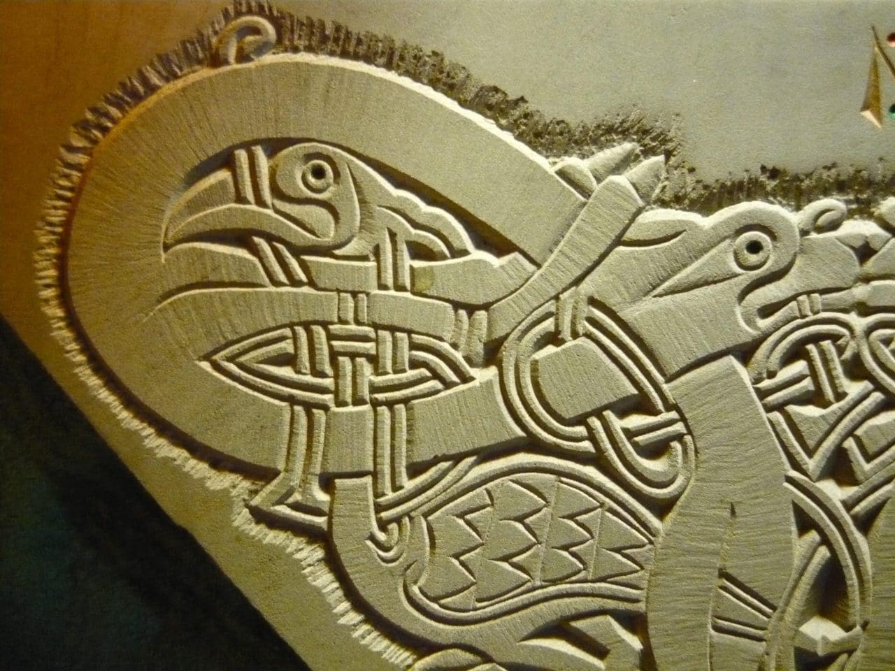 Celtic Dogs and Birds (Detailed Low Relief Sculpture) - Image 3