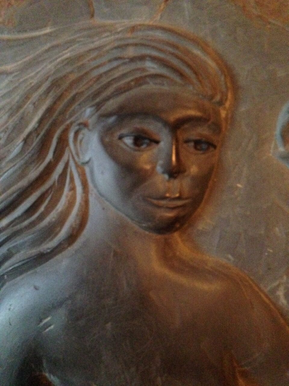 Mythical Mermaid (high Relief Carved Slate sculpture) - Image 4