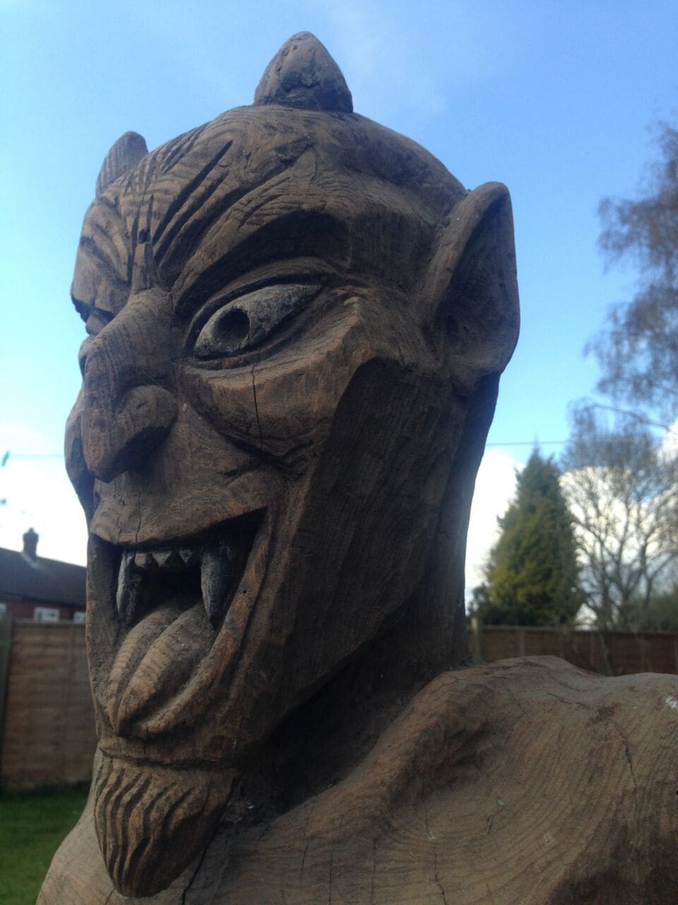 Old Nick I (Carved Grotesque Face Wall sculpture) - Image 5