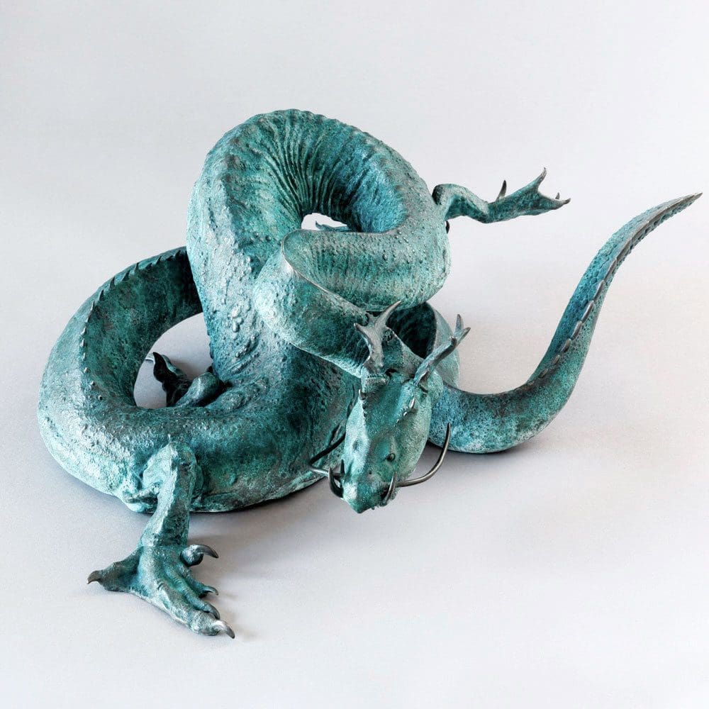 Midgard Serpent/Lambton Worm Dragon (Mythical statue) - Image 4