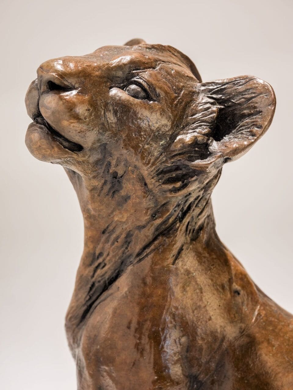 Lion Cub (Little Bronze Seated Lion Cub statuette) - Image 4
