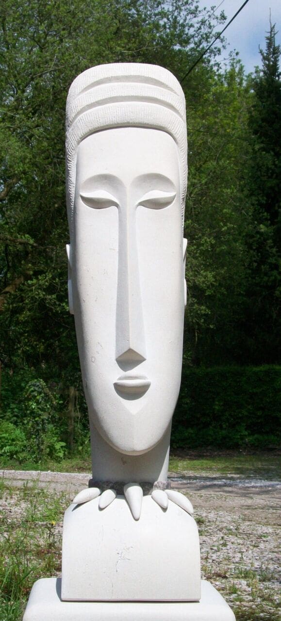 African (Carved stone Contemplation Head sculptures) - Image 3
