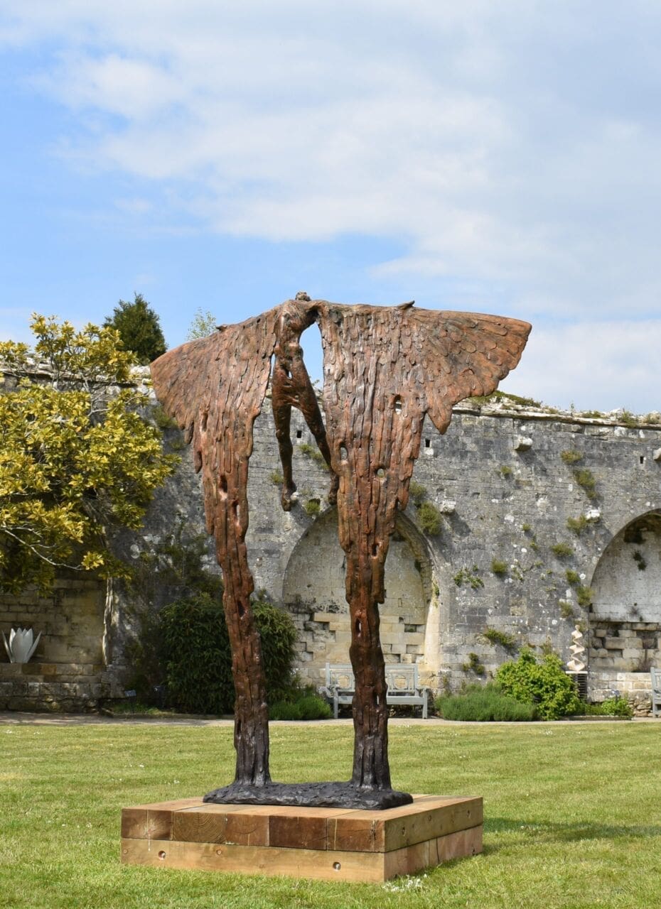 Icarus Rising II, Bronze Mythological Garden sculpture, - Image 2