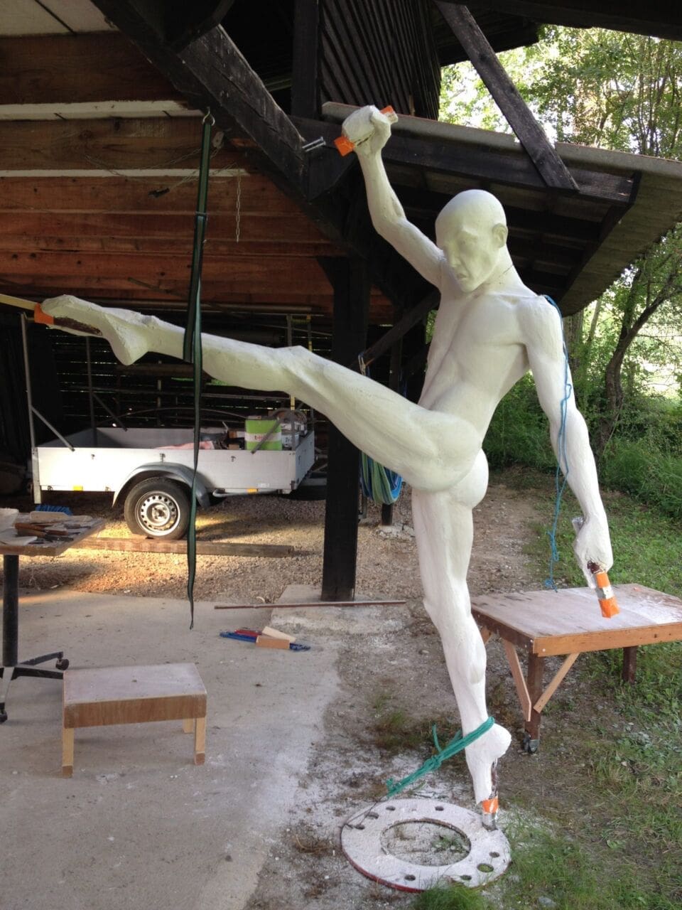 GRAND COMBAT II (Life-Size Fighting Nude Men Sculpture) - Image 5