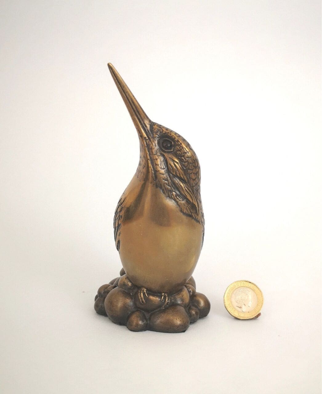Kingfisher Sitting (life size Bronze sculpture) - Image 3