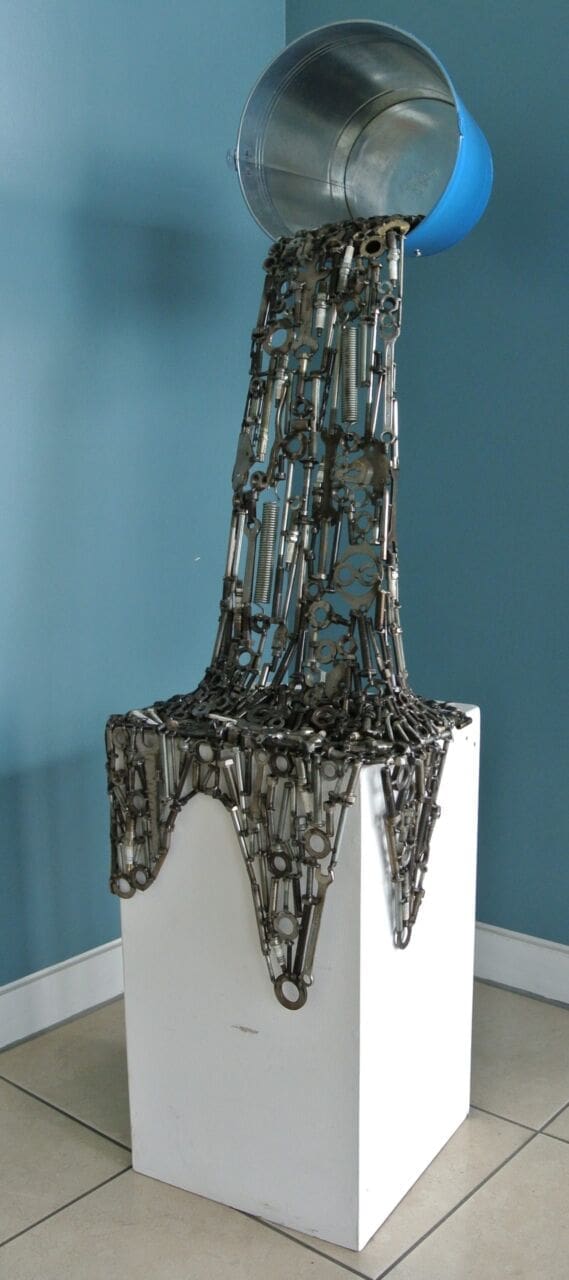 Pouring 1 (Metal Indoor Bucket sculpture) - Image 3