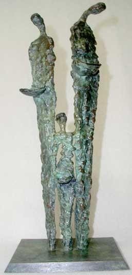 Famine Family (Small Thin People Abstract sculpture)