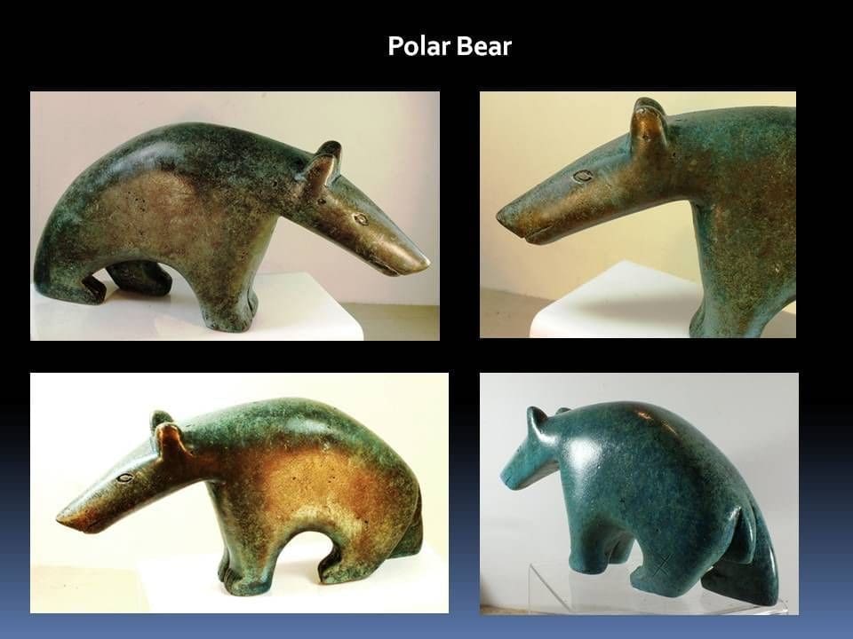 Polar Bear (Contemporary Abstract Bronze sculptures)