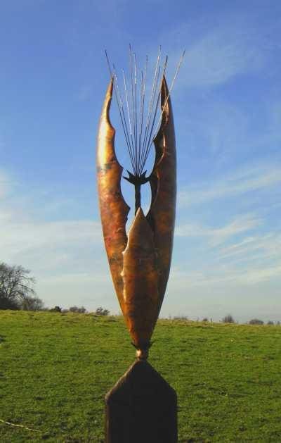 Seed Pod V (Large Plant Pod Outdoor sculpture)
