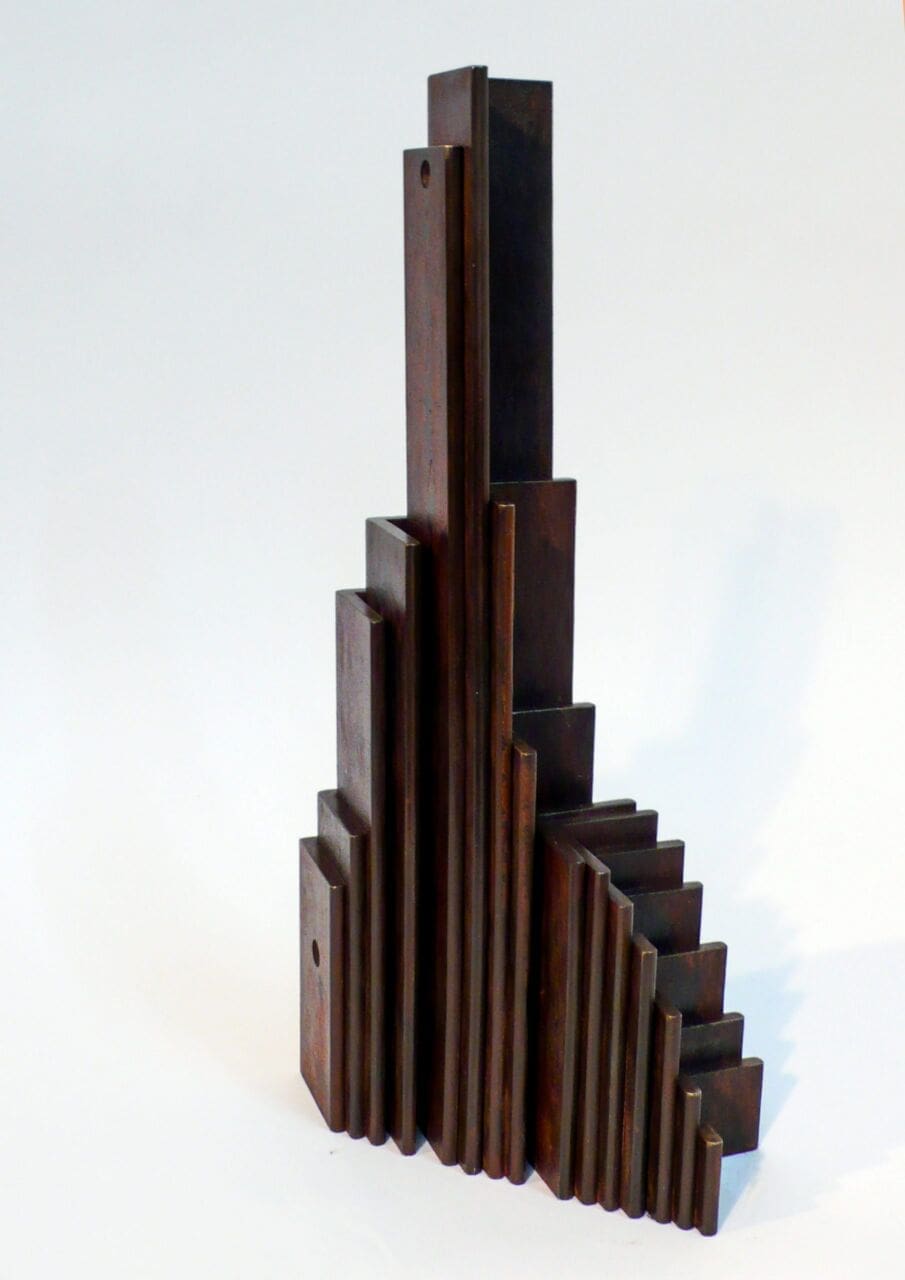 City of Angles II (Architectural Cubist Steel Tower statuette)