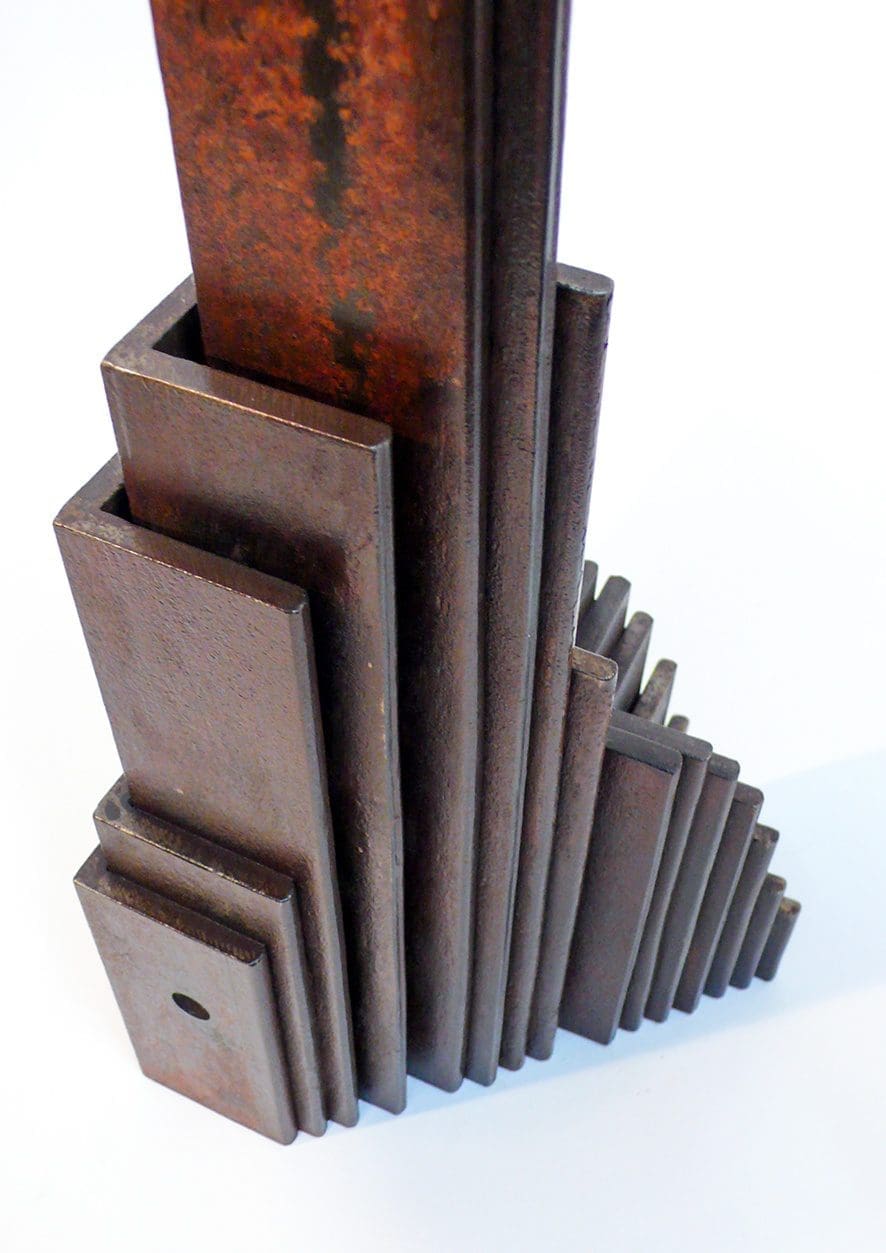 City of Angles II (Architectural Cubist Steel Tower statuette) - Image 2