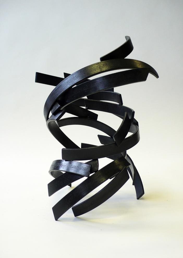 Djinn II (Small abstract Steel Indoor Swirling abstract statuettes)