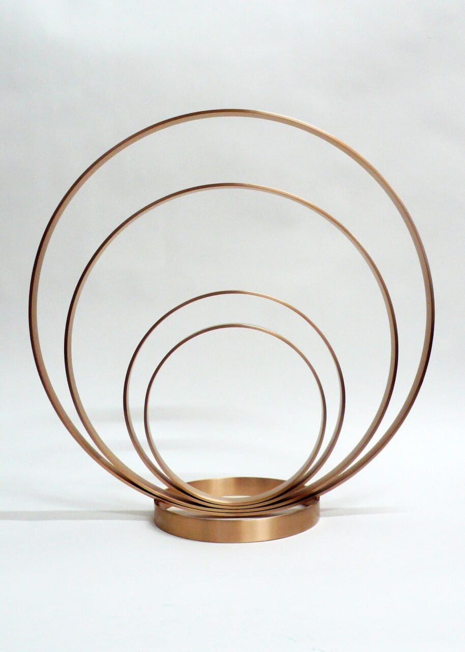 Loop XX (Concentric Circles Bronze abstract sculptures) - Image 4