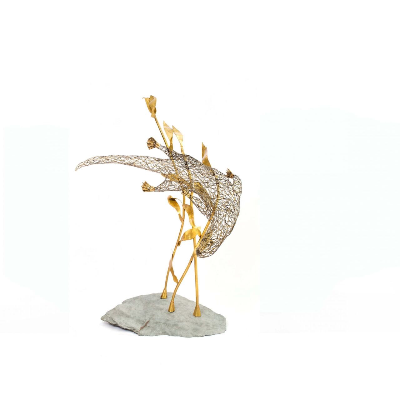 Sea Otter Diving (Swimming Cavorting Playing sculpture)