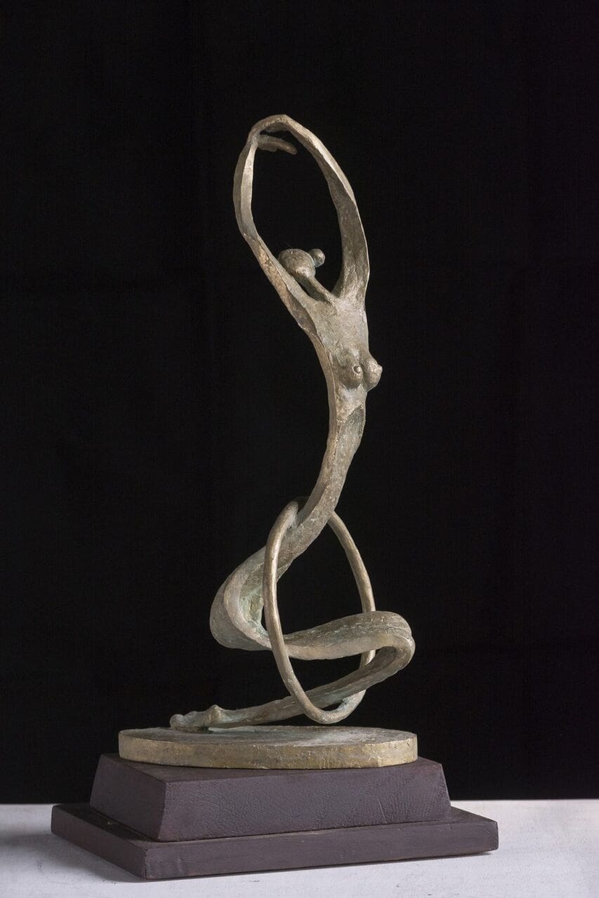 Rhythm (Small Bronze Abstract Dancing Girl sculpture) - Image 4