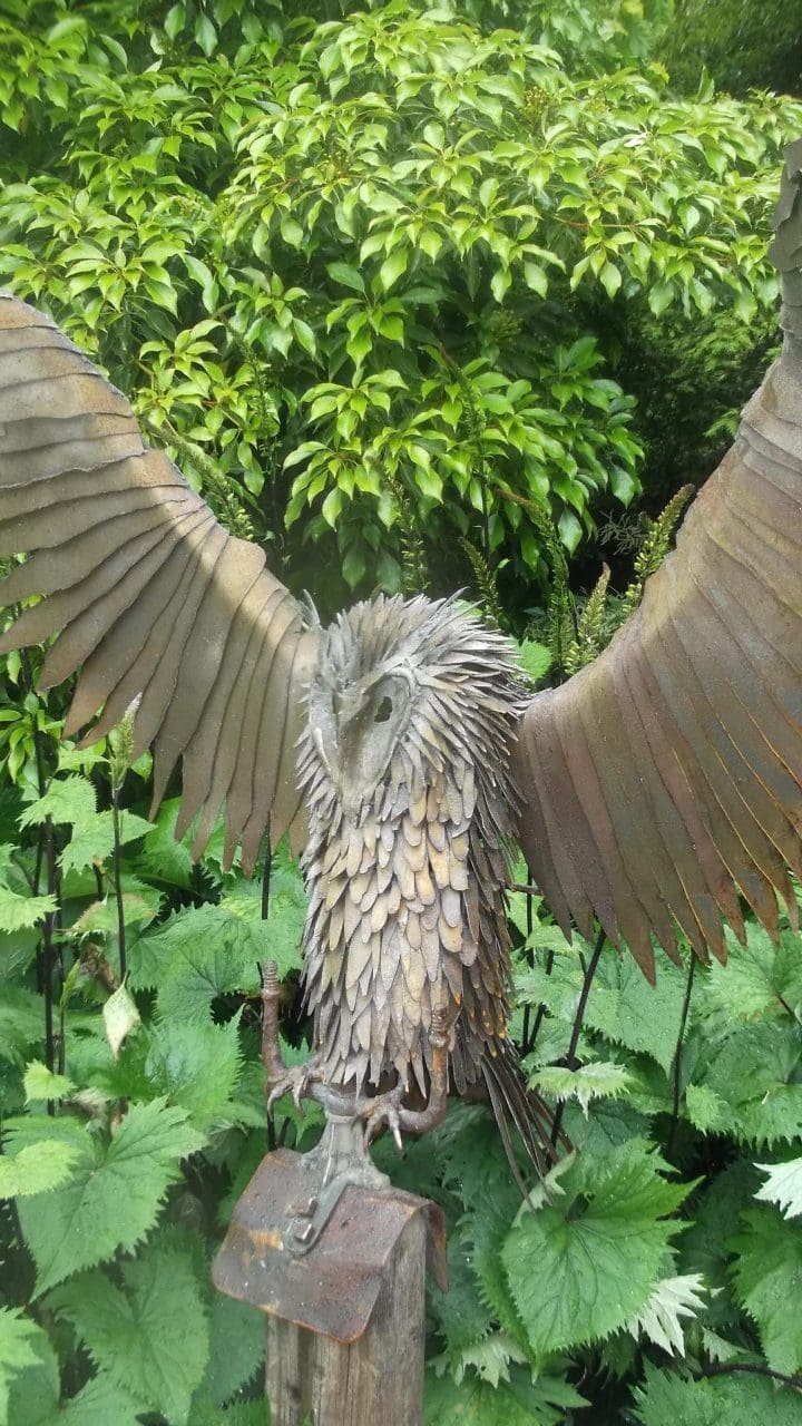 Eagle Owl (Big Steel with Outspread Wings sculpture) - Image 2