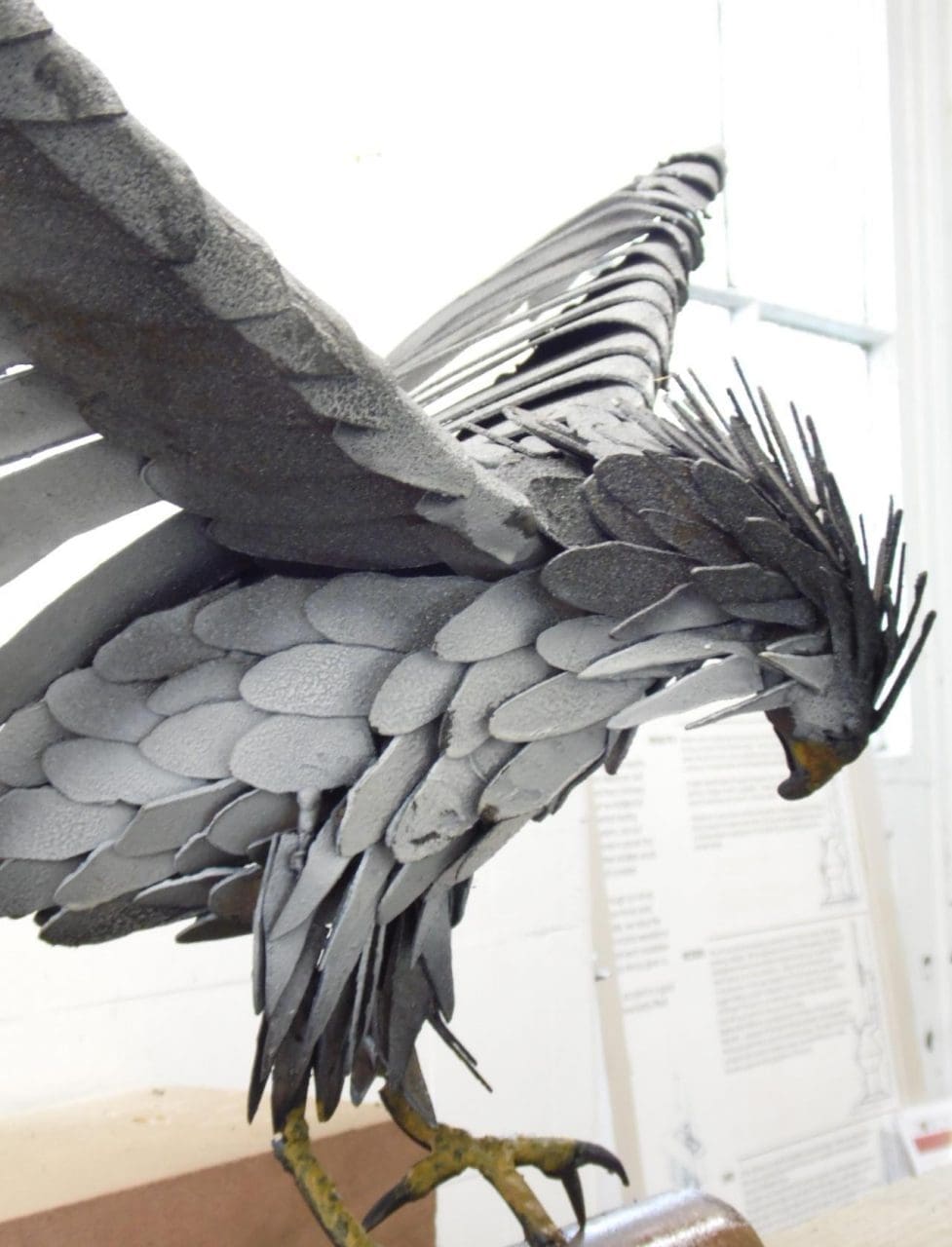 Peregrine (Landing Steel Bird of Prey Falcon statue) - Image 2