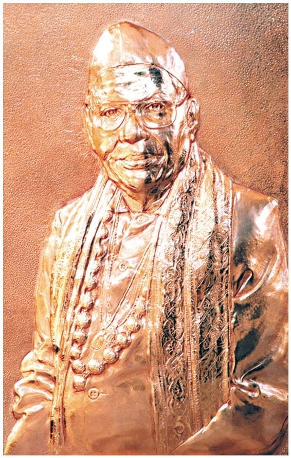Portrait (High Relief Metal Copper Bust Head statue sculpture)