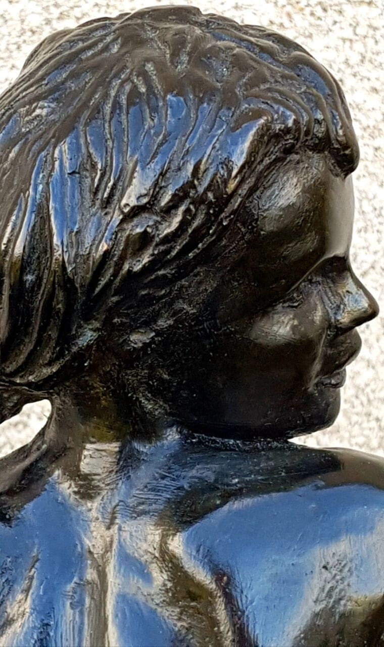 EURYDICE (Small Sitting Nude Goddess Bronze statue) - Image 4