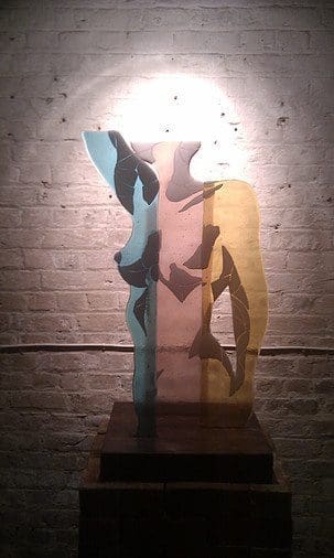 Female Torso (Modern Glass Sheet life size sculpture)