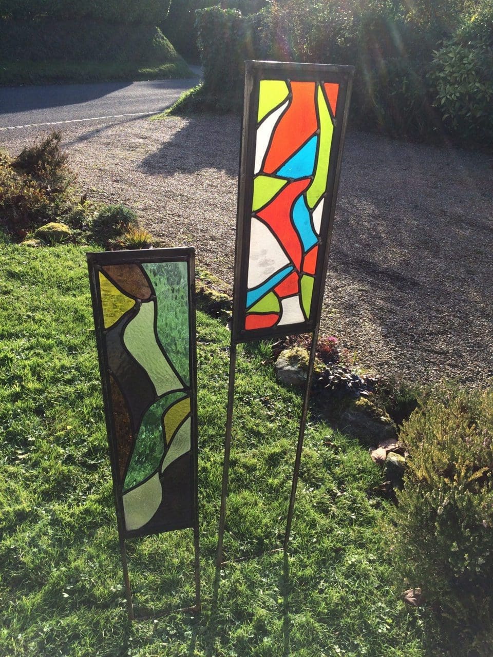 Glass Garden Panels (Outdoor Coloured sculptures)