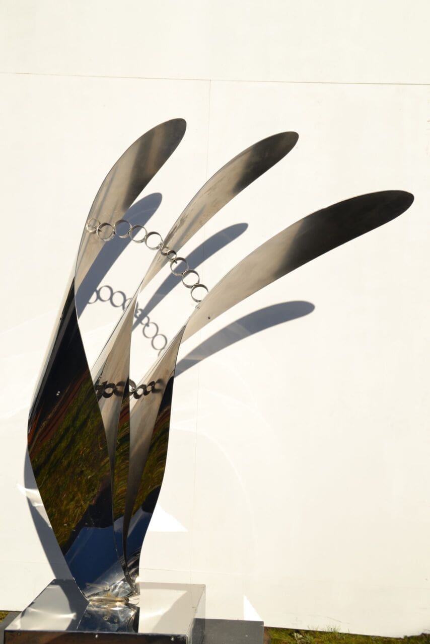 Curvilinear (Large Polished stainless Steel sculpture)