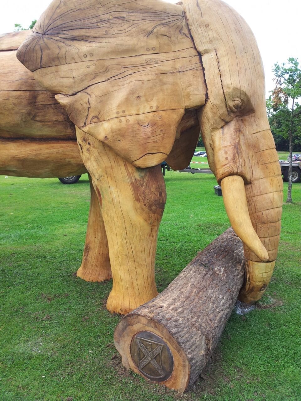 African Elephant (life size Carved Wood sculptures) - Image 2
