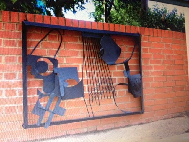 Patricia and I (Abstract Steel Relief Couple sculpture)