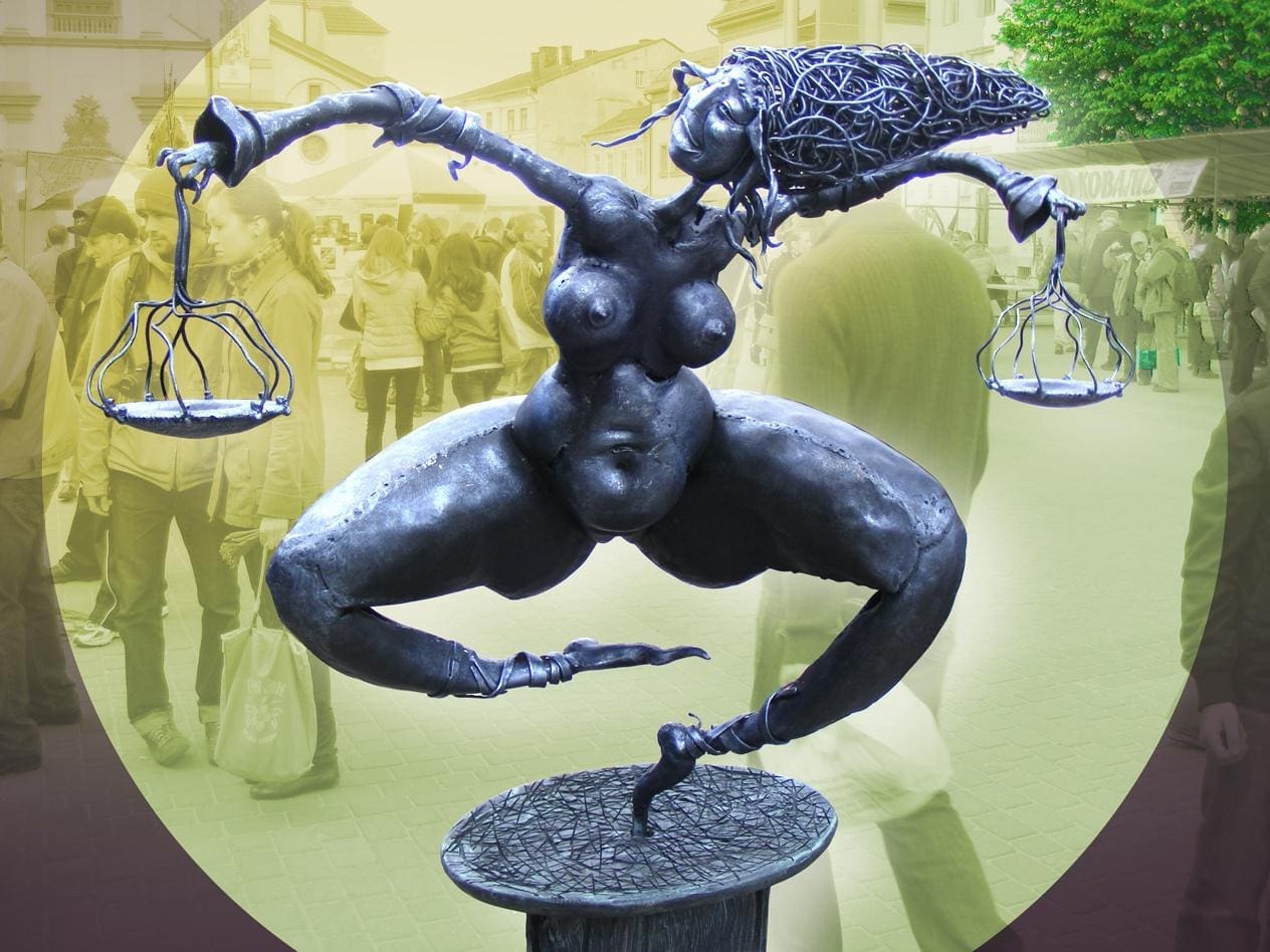 Libra (Dancing nude Scales of Justice statue) - Image 2