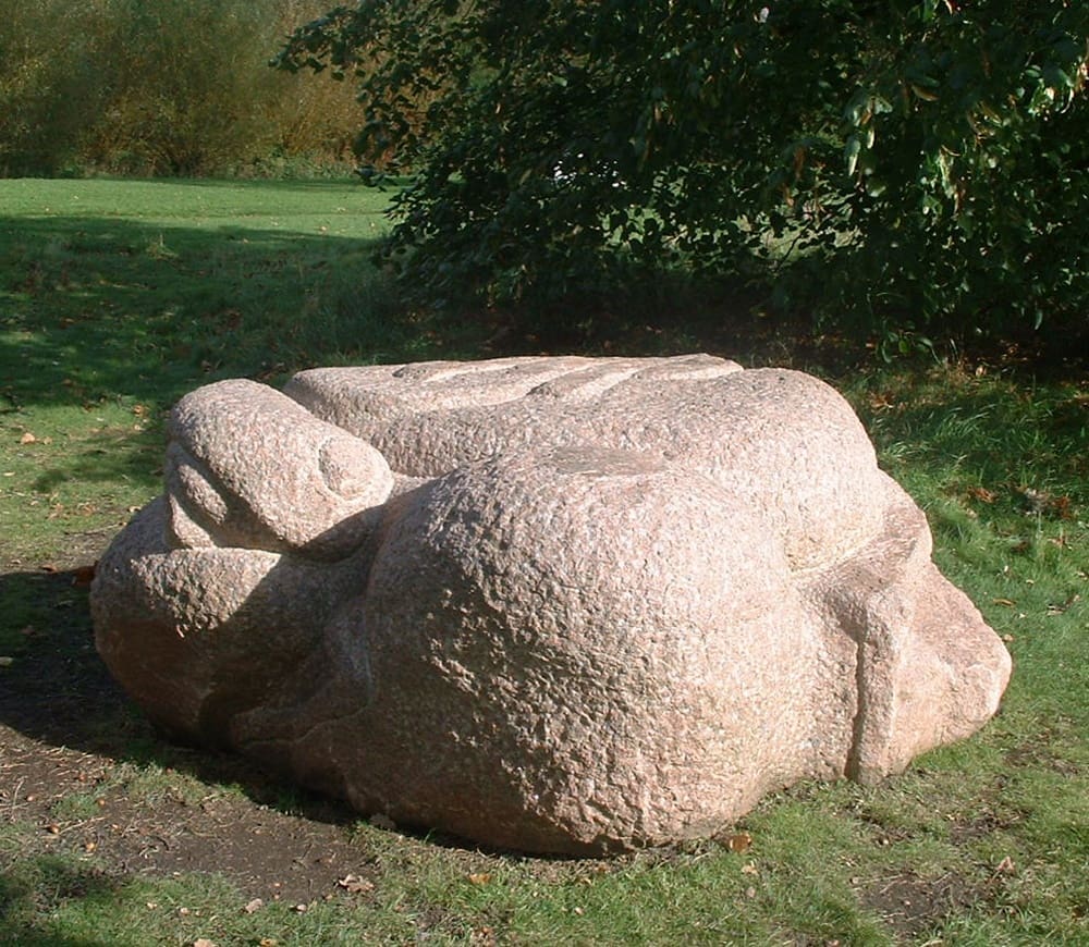 Dung Beetle (Large Abstract Granite Carved Scarab Statue) - Image 5