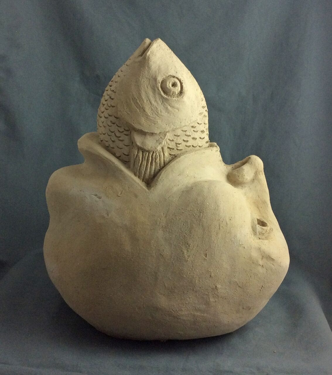 By the Mouth dies the Fish (Amusing Mouth Head sculpture)
