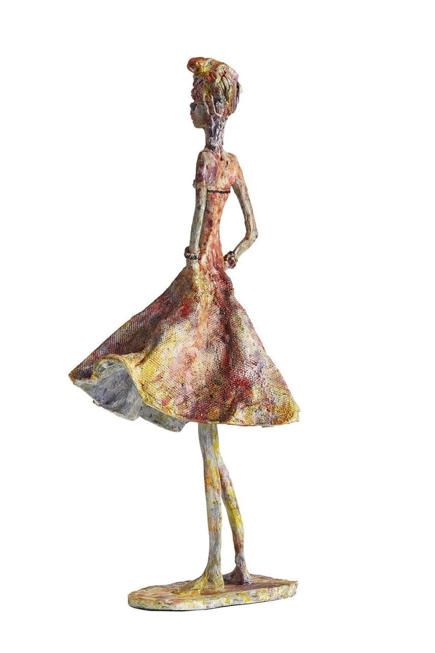 Carnival (Colourful Bronze Resin Girl In Sun statue) - Image 5