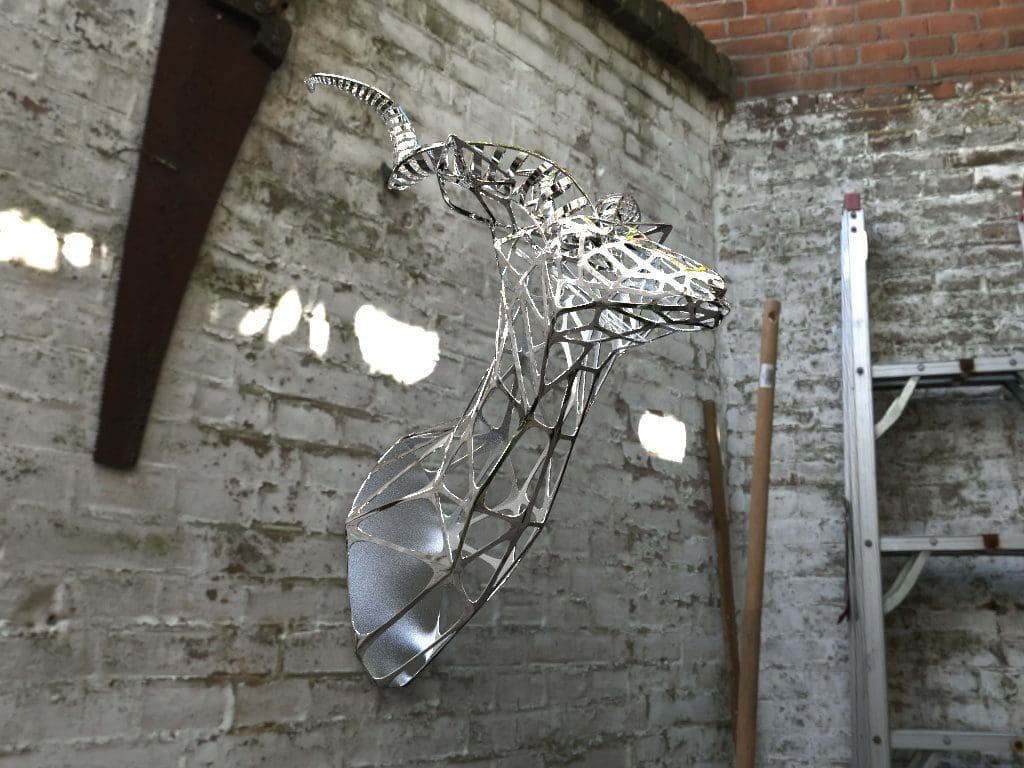 Kudu (stainless Steel Antelope Deer Head sculpture)