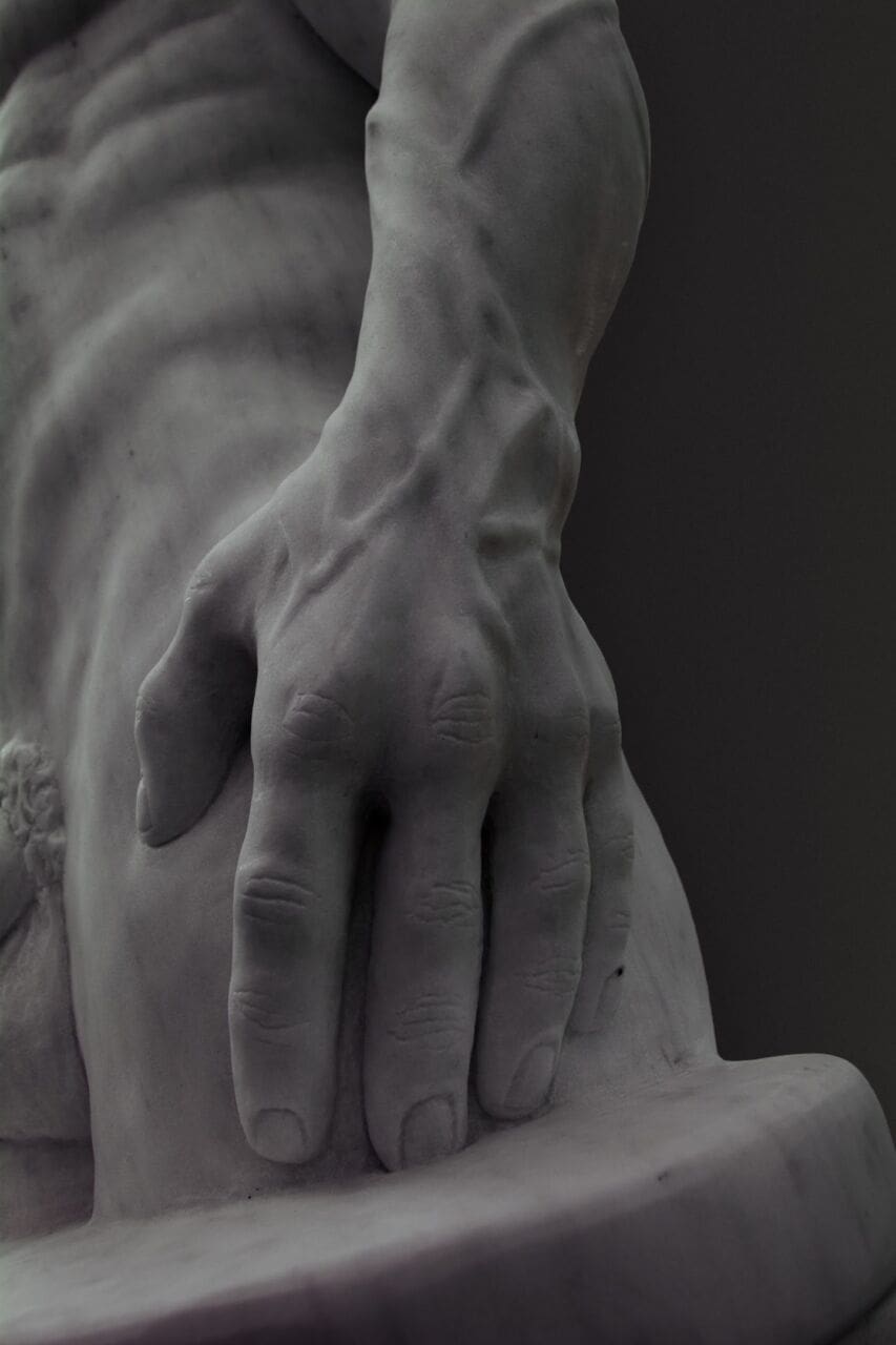 Beautiful Man II (Carved Nude Male Torso statue) - Image 3