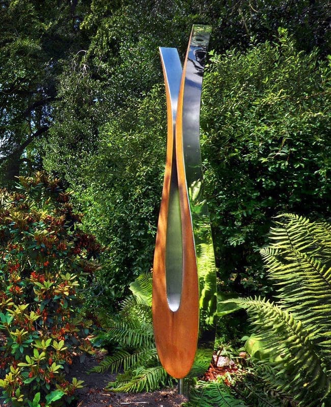 A Tulip (Modern stainless/Corten Steel Outdoor sculpture) - Image 3