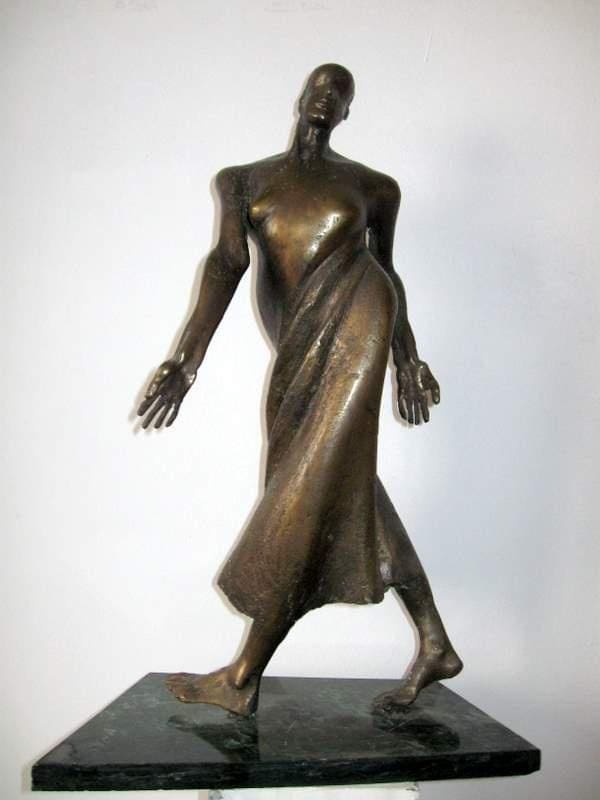 Dance (Brass Swirling Dancer Indoor sculpture)