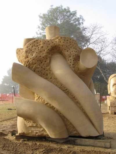 NATURE II (Modern Abstract Garved Garden statue)