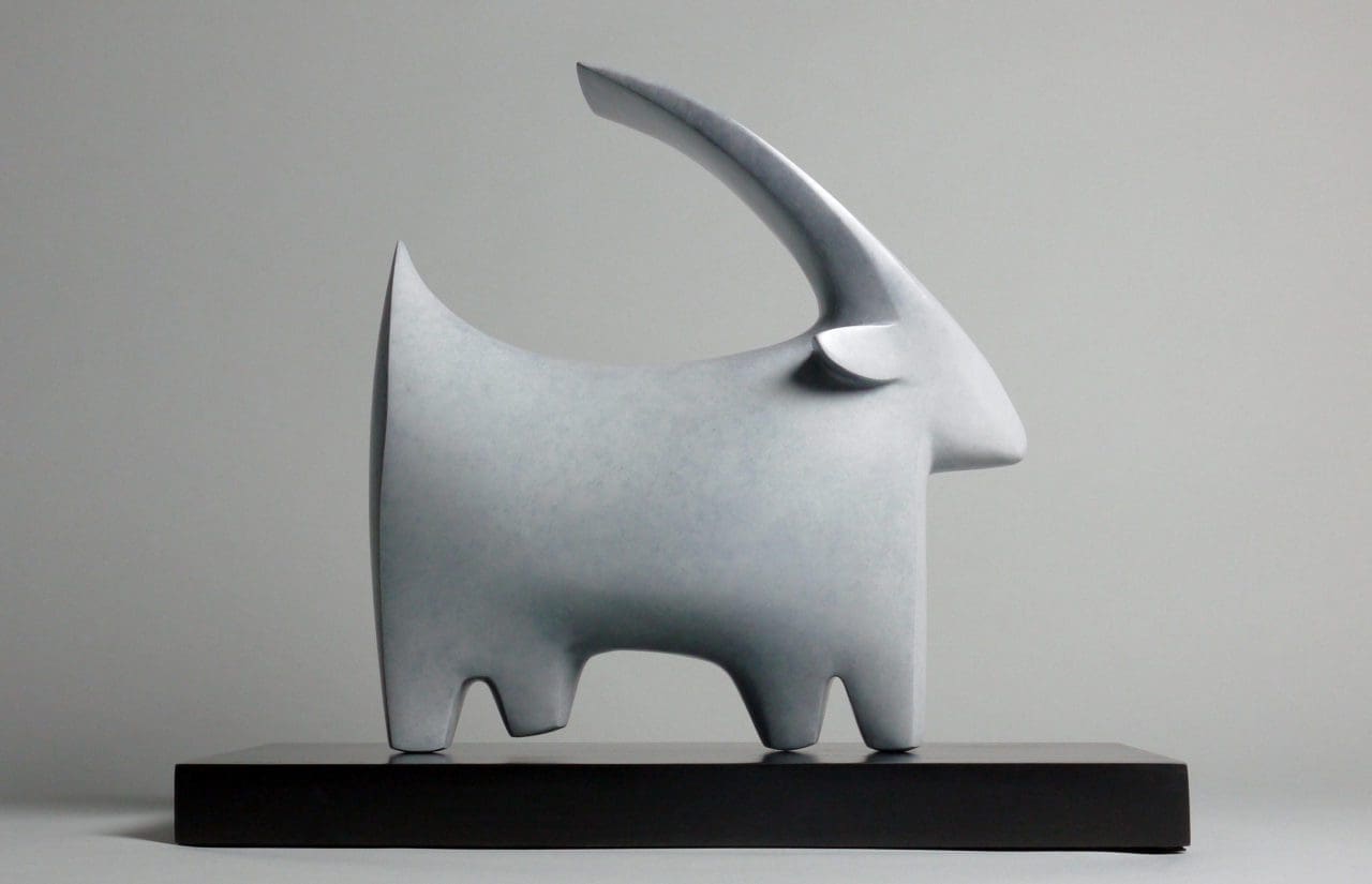 Goat (Small Minimalist Goat Indoor Abstract statuette) - Image 2